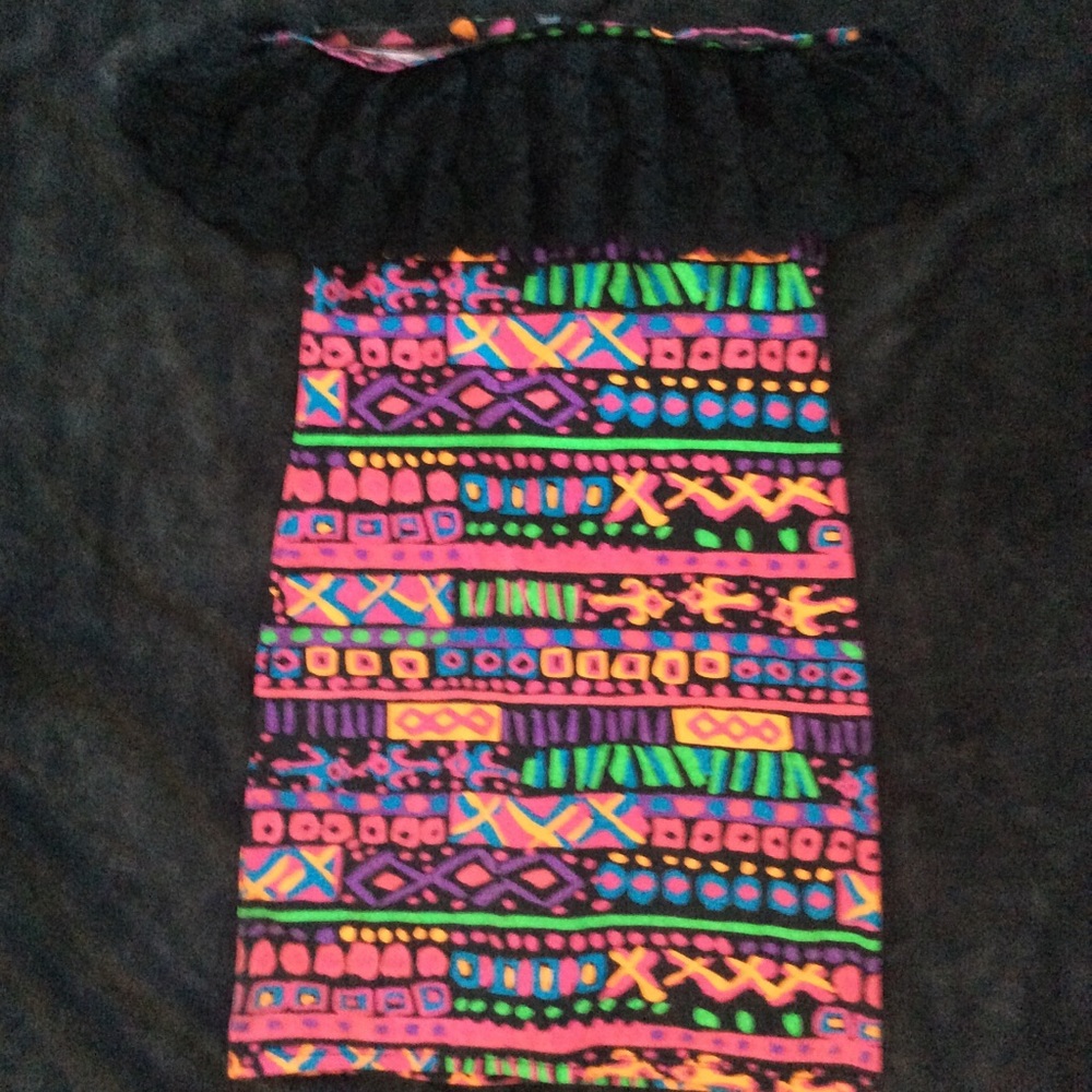 90s Ruffle Lace Strapless Dress - Picture 7 of 7